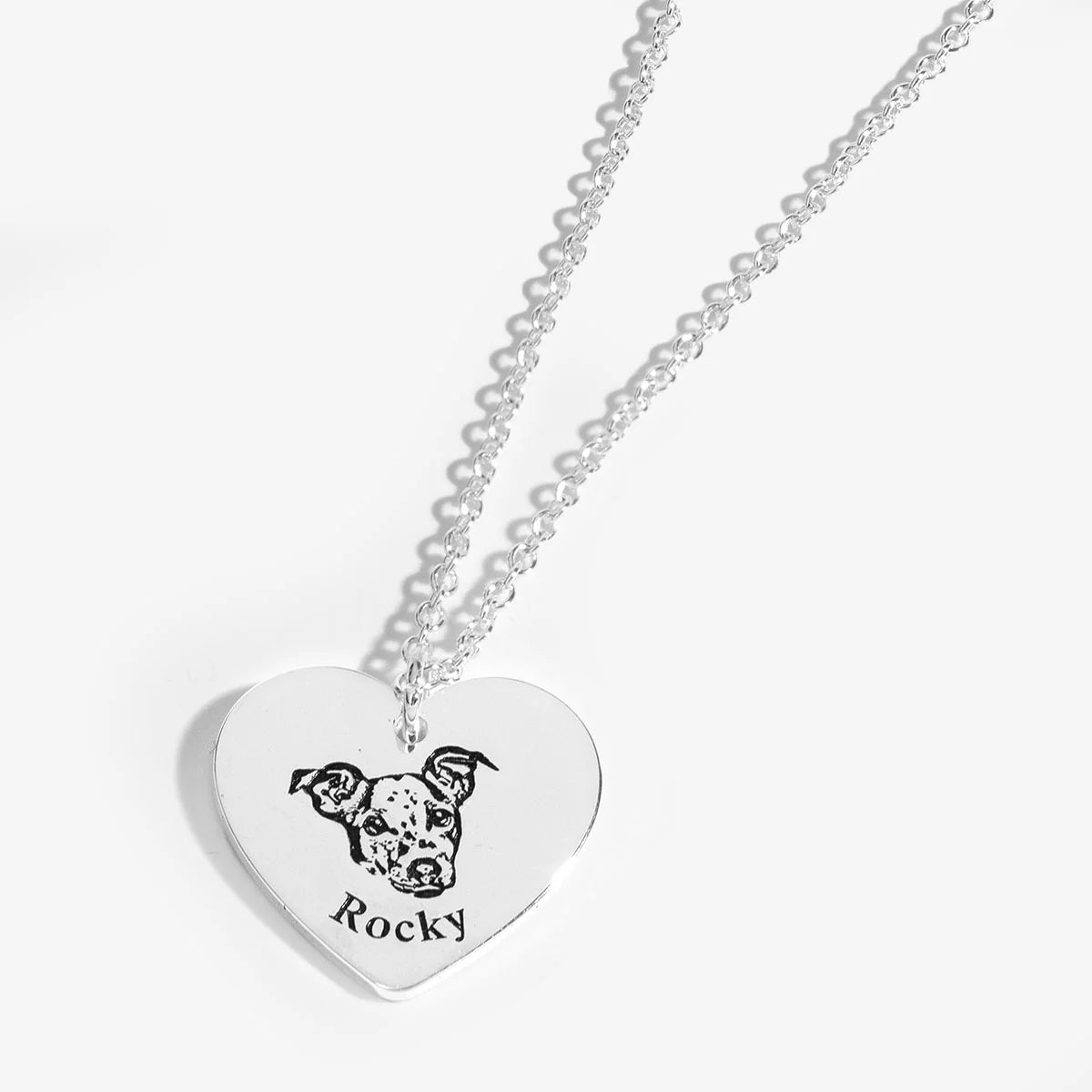 Collier Personnalisé Tête en Cœur