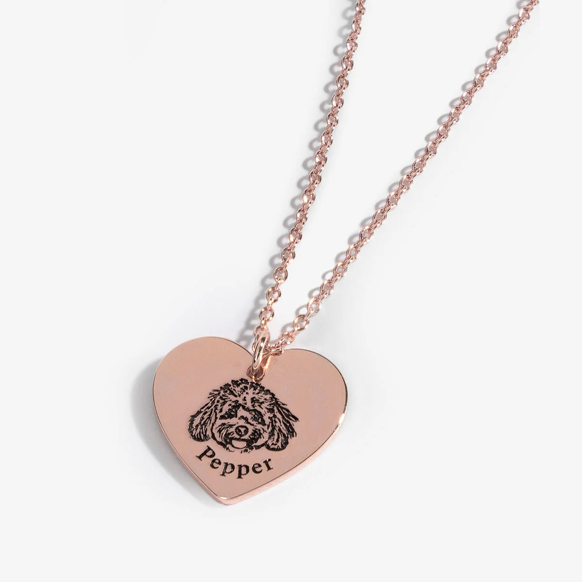 Collier Personnalisé Tête en Cœur