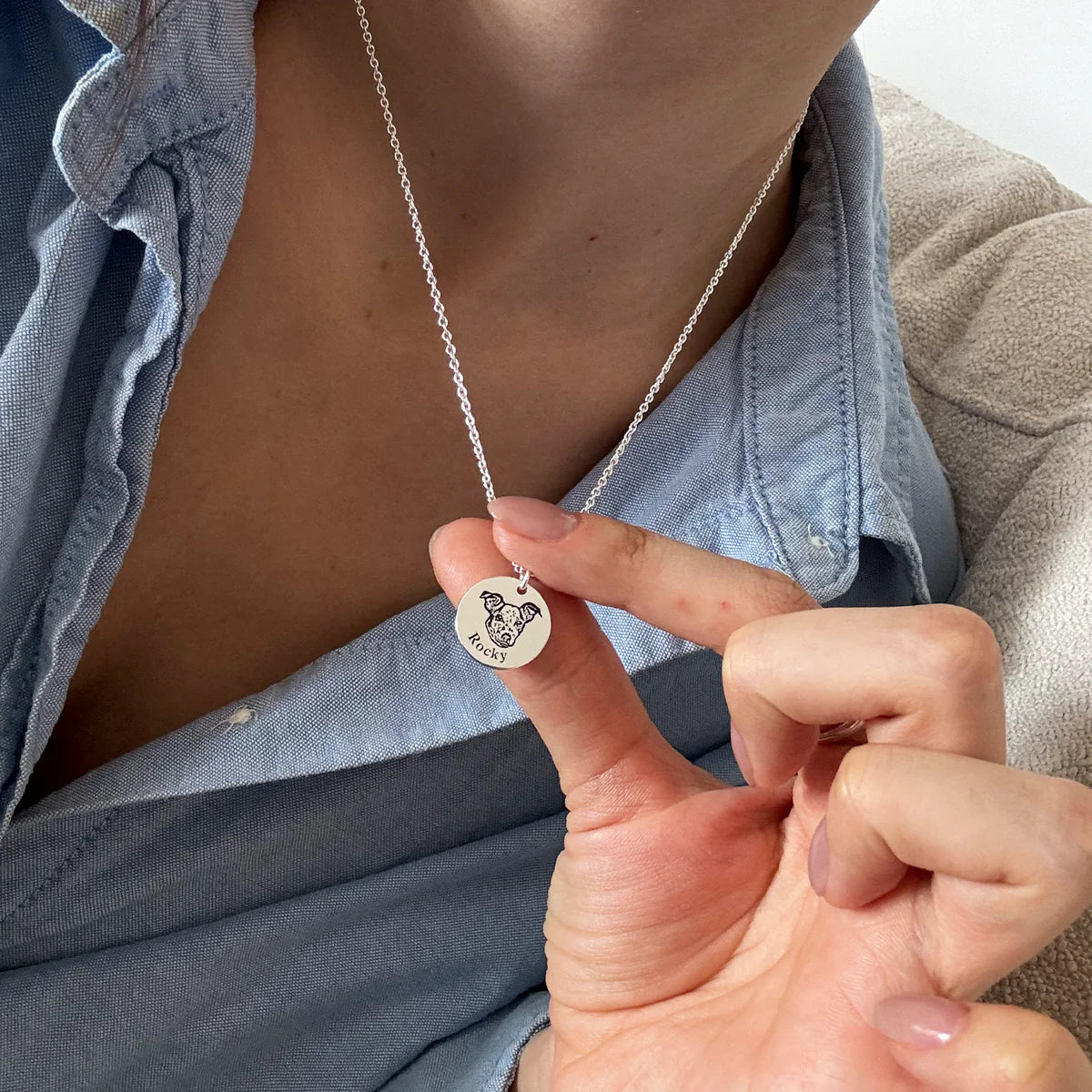 Collier Personnalisé Tête d'Animal