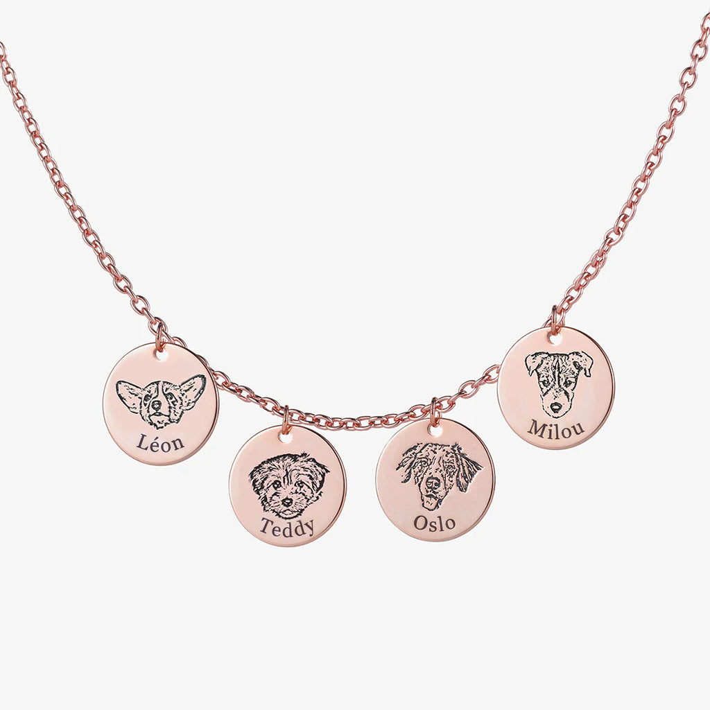 Collier Personnalisé Tête d'Animal