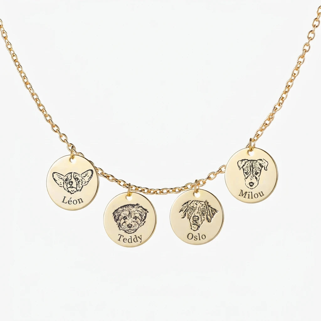 Collier Personnalisé Tête d'Animal