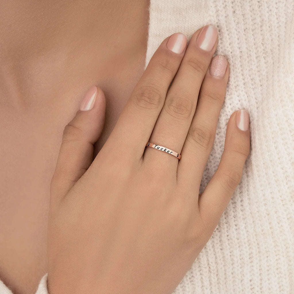 Bague Personnalisée Prénom Empilable