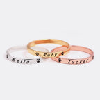 Bague Personnalisée Prénom Empilable
