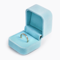 Coffret à Bague en Velours Bleu