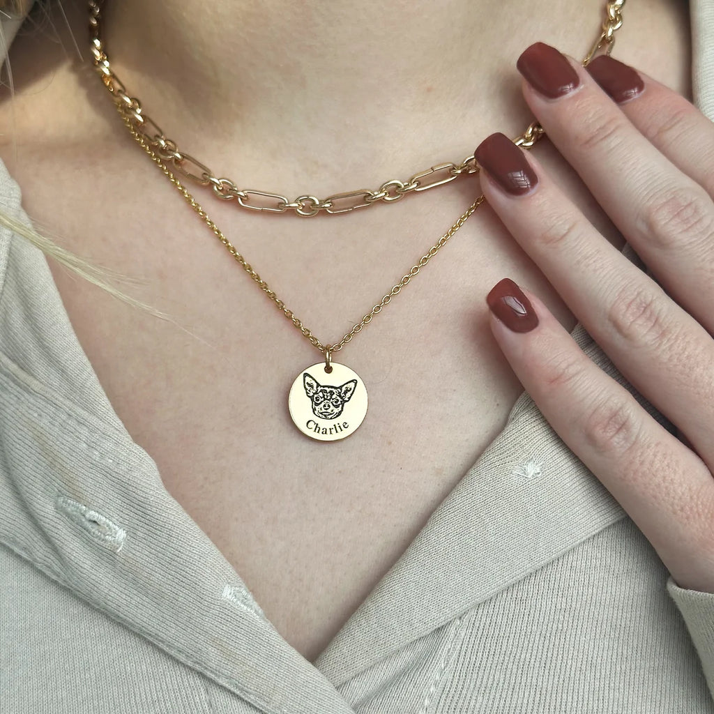 Collier Personnalisé Tête d'Animal