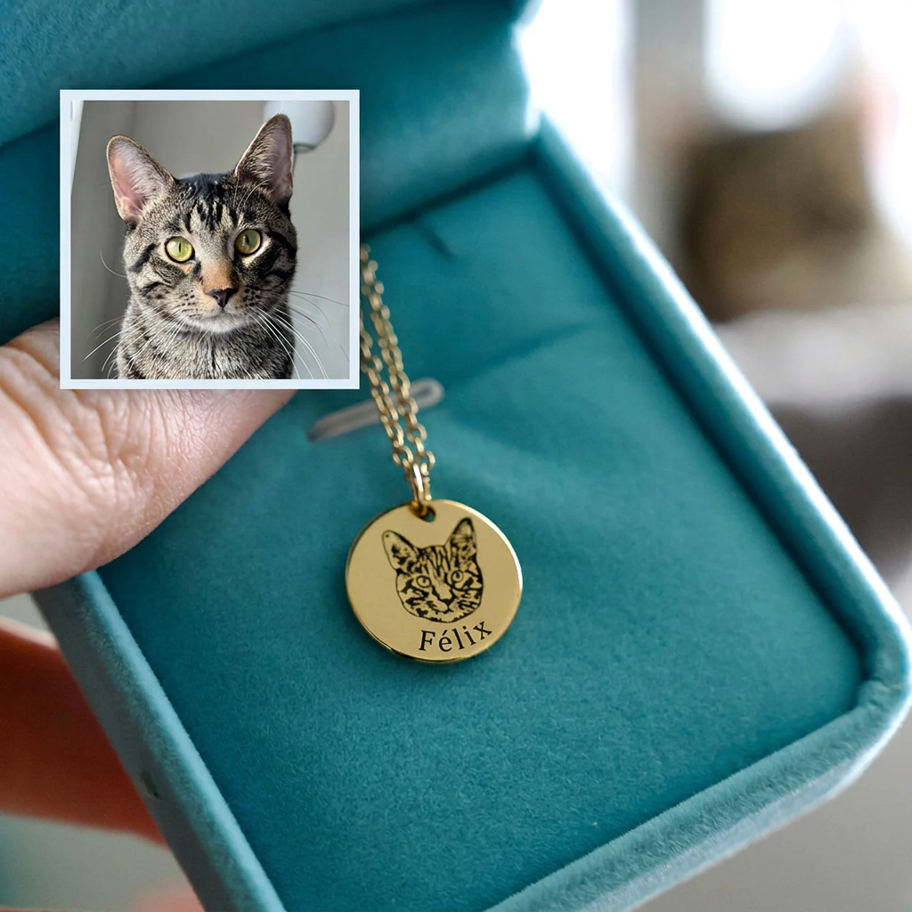 Collier Personnalisé Tête d'Animal