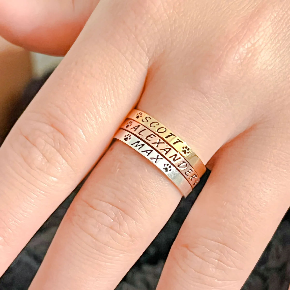 Bague Personnalisée Prénom Empilable